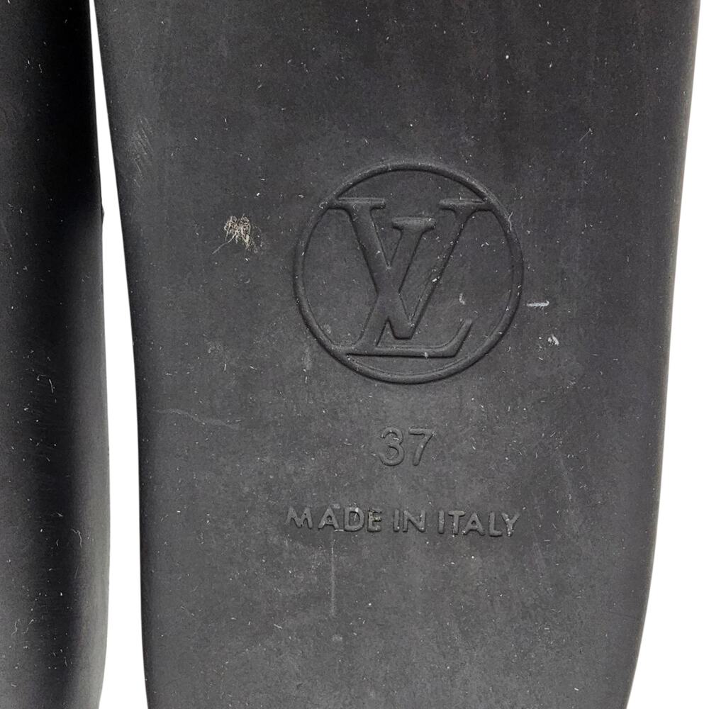 Louis Vuitton Sunbath Slide Sandal Flat Gold Brown Monogram Canvas Size 37 US 7 - Picture 8 of 10